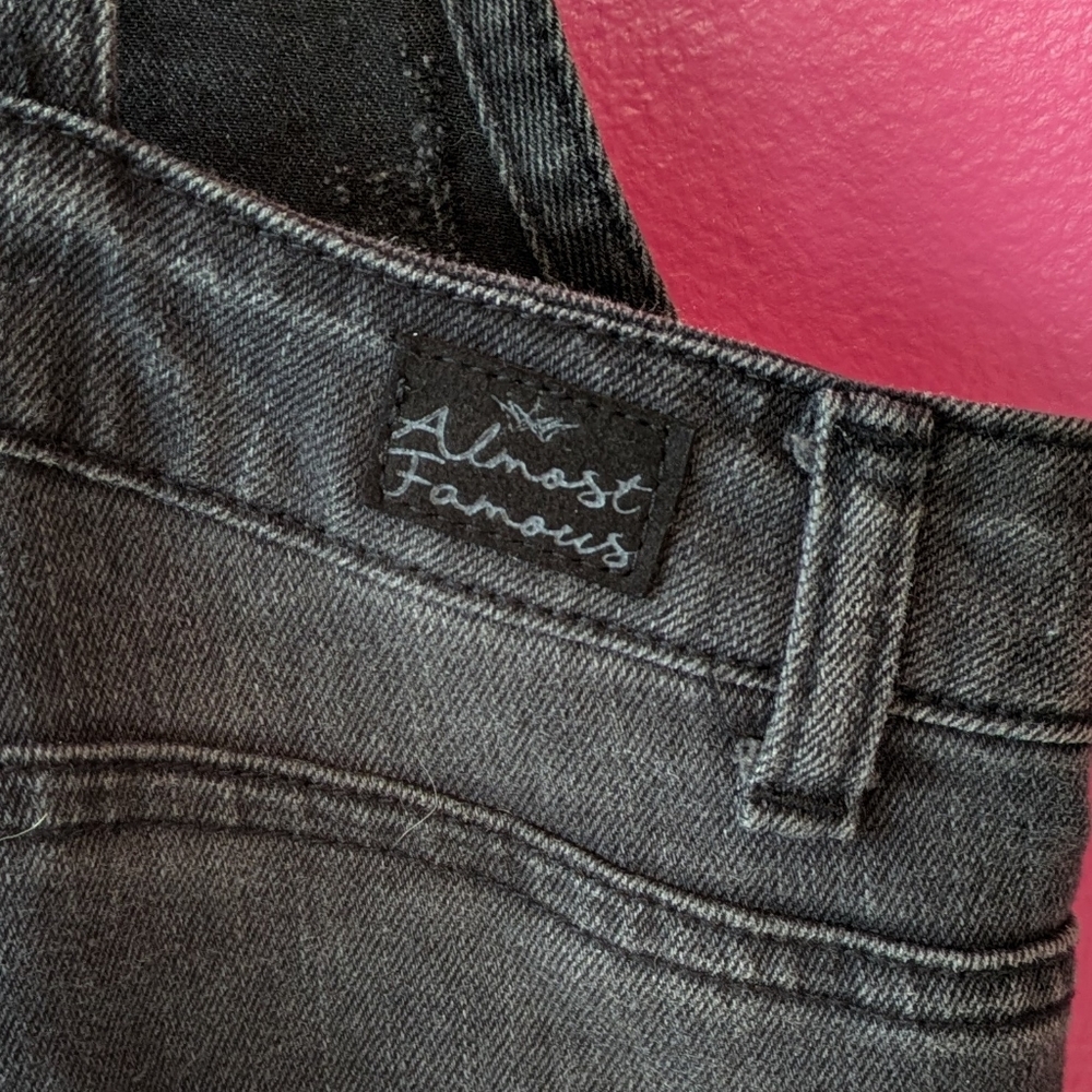 Grey Distressed Overalls - Picture 3 of 4